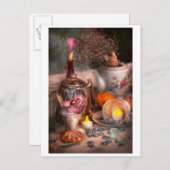 お茶会-私は茶を食べたいと思います インビテーションポストカード (正面/裏面)