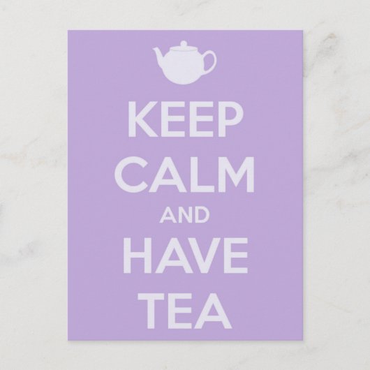 お茶保の葉書を持って静か ポストカード (正面)