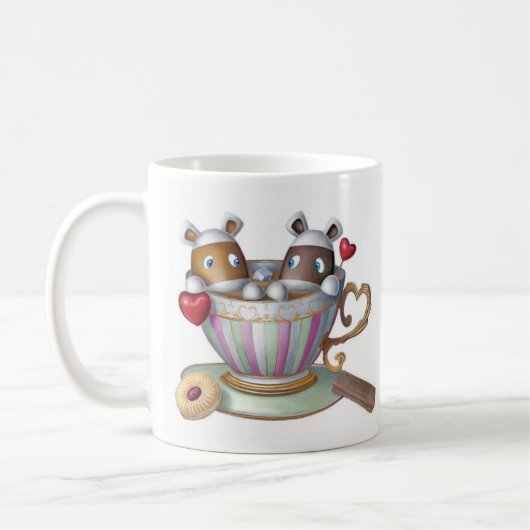 お茶及び切れのBake® -私のお茶 コーヒーマグカップ (左)