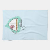 お茶好きにかわいいポジティティープレゼント キッチンタオル (横)