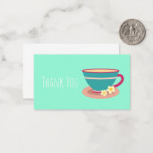 お茶好きのカモミレ感謝していテア ノートカード (正面/裏面インサイチュ)