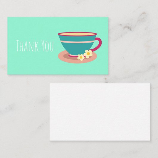 お茶好きのカモミレ感謝していテア ノートカード (正面/裏面)