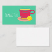 お茶好きのレモンティー ノートカード (正面/裏面)