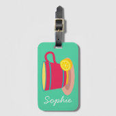 お茶好きのレモンティー ラゲッジタグ (正面縦)