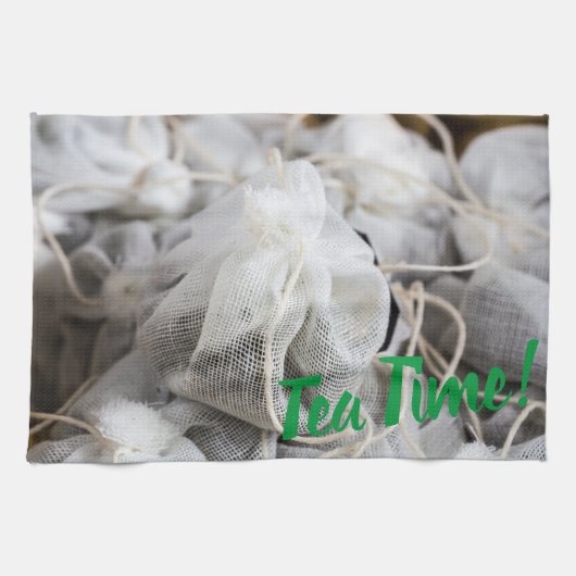 お茶好きの時間バッグ キッチンタオル (横)