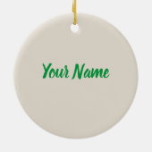 お茶好きの時間バッグ セラミックオーナメント (裏面)