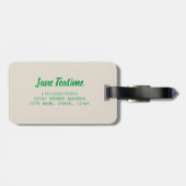 お茶好きの時間バッグ ラゲッジタグ (裏面横)