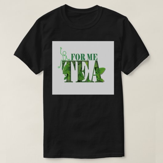 お茶好葉き向けのミント茶 Tシャツ (デザイン正面)