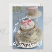 お茶招待されパーティの招待状 シーズンカード (正面)