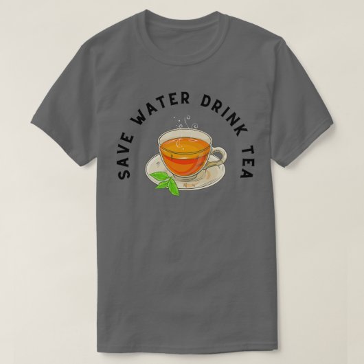 お茶救好き誕生日おもしろいGIF Tシャツ (デザイン正面)