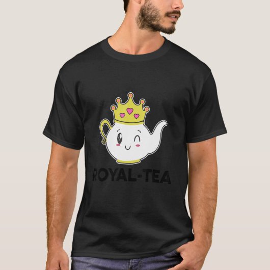 お茶王室のグラフィックお茶ドリンカーお茶ブルーイングCu Tシャツ (正面)