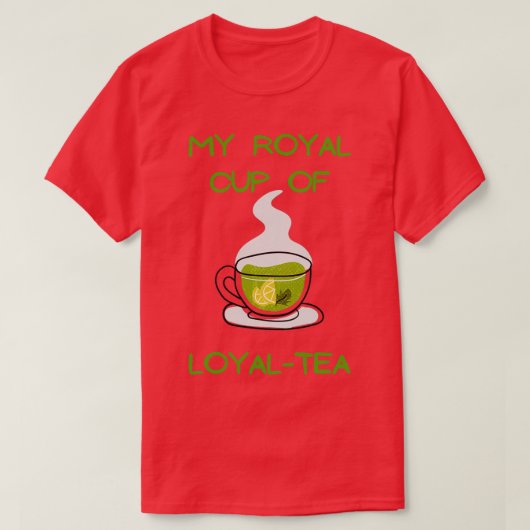 お茶王室の好きの茶碗が汗をかく Tシャツ (デザイン正面)