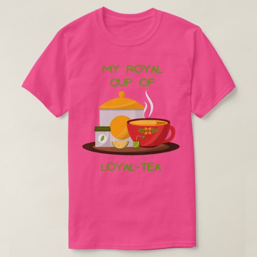 お茶王室の好きの茶碗が汗をかく Tシャツ (デザイン正面)