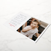 お茶目でユーモア溢れるシルバーとレッドのナイスリストクリスマスカード（友達に聞いてみた編） 箔シーズンカード (回転した状態)