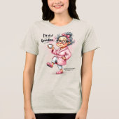 お茶目なおばあちゃんのSorry Not Sorry トライブレンドＴシャツ (正面)