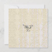 お茶空白のの庭園の結婚式またはシャワー –  招待状 (裏面)