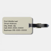 お茶素朴のセット写真旅行 ラゲッジタグ (裏面横)