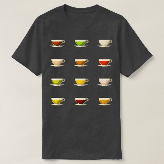 お茶違うの飲み物の種類 Tシャツ (デザイン正面)