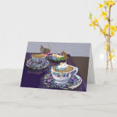 お茶飲みませんか？ カード (黄色い花)