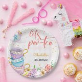 お茶、お茶の誕生日 ペーパープレート (パーティー)