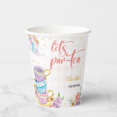 お茶、お茶の誕生日 紙コップ (正面)
