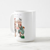 お茶、ケーキの切り身、永遠の友 コーヒーマグカップ (正面左)