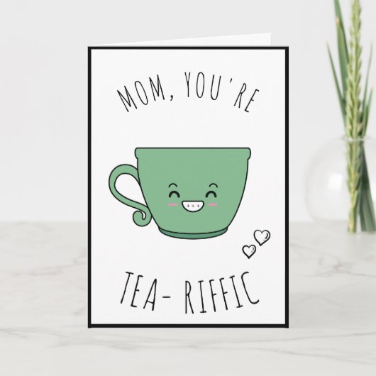 お茶 – リフフィックママかわいいかわいいママの日ティーカップ シーズンカード (正面)