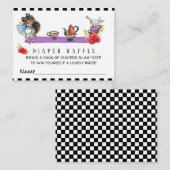 *~*お茶-不思議の国のアリスおむつのラッフル エンクロージャーカード (正面/裏面)