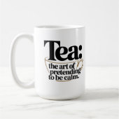 お茶:冷静さを装う術 コーヒーマグカップ (左)