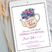 お茶for 2フローラ2nd誕生日パーティの招待状 招待状