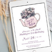 お茶for 2フローラ2nd誕生日パーティの招待状 招待状