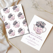 お茶for 2フローラ2nd誕生日パーティの招待状 招待状