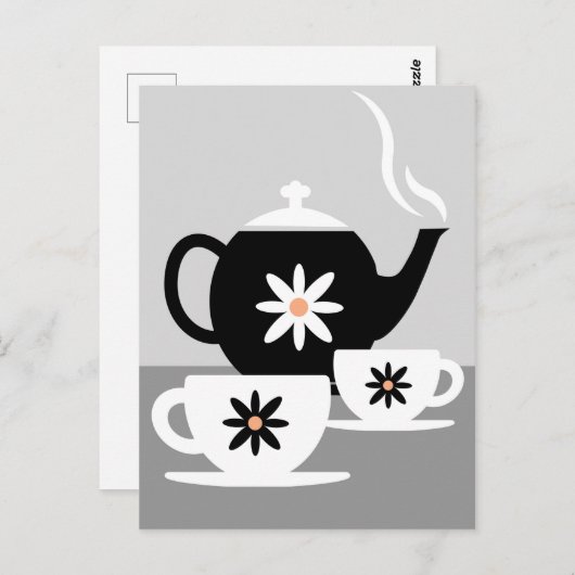 お茶for 2 - Kitchen ポストカード (正面/裏面)