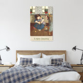 お菓子いっぱいのものをチェックする少女 キャンバスプリント (インサイチュ (寝室))