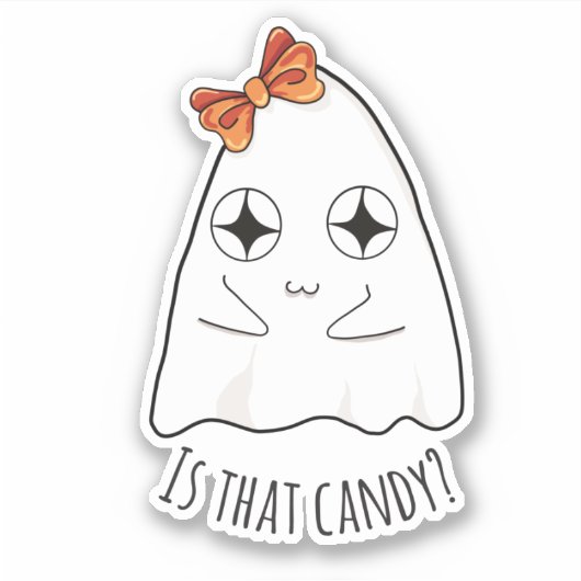お菓子か?ハロウィーン幽霊カスタムカットシール シール (正面)