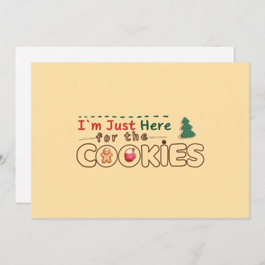 お菓子が目的のホリデーカード シーズンカード (正面/裏面)