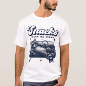 お菓子が私を優しくする 面白いレッキューン動物タコス Tシャツ (正面)