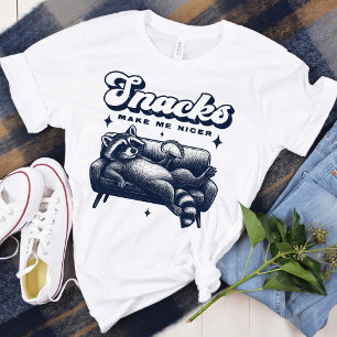 お菓子が私を優しくする 面白いレッキューン動物タコス Tシャツ