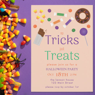お菓子だけのハロウィンパーティー 招待状