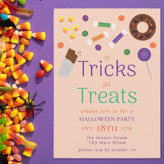 お菓子だけのハロウィンパーティー 招待状