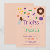 お菓子だけのハロウィンパーティー 招待状 (正面/裏面)