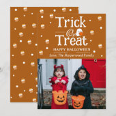 お菓子だけ もちろん 怖いハロウィン家族写真 シーズンカード (正面/裏面)