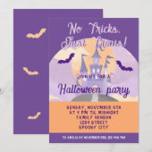 お菓子だけ ハロウィン お城の恐怖 招待状 (正面/裏面)