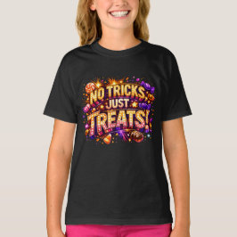 お菓子だけ!ハロウィーンのポップスターアート Tシャツ