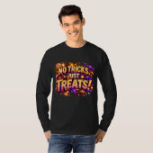 お菓子だけ!ハロウィーンのポップスターアート Tシャツ (正面フル)