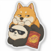 お菓子で心の支えステッカー シール (正面)