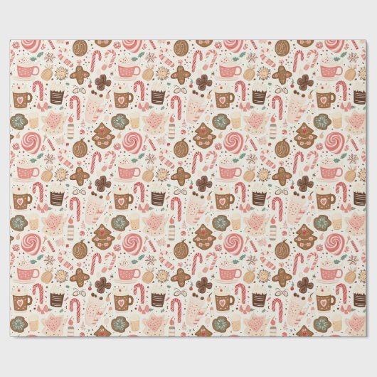 お菓子とクリスマススイーツ ラッピングペーパー (フラット)