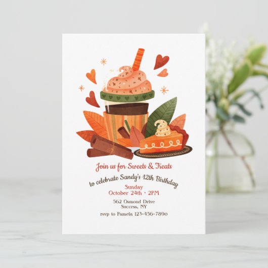 お菓子とスイーツ 招待状 (スタンド正面)