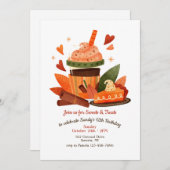 お菓子とスイーツ 招待状 (正面/裏面)