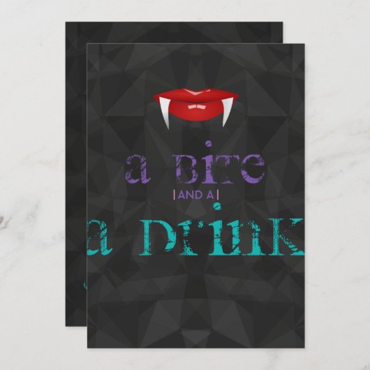 お菓子とドリンクの大人のハロウィンパーティー招待状 招待状 (正面/裏面)